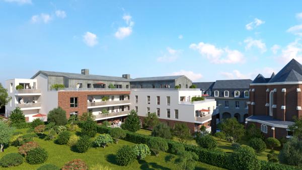 appartement neuf T3 à vendre ROUEN rive droite, surface 79.05 m2 + balcon 13.10 m2.