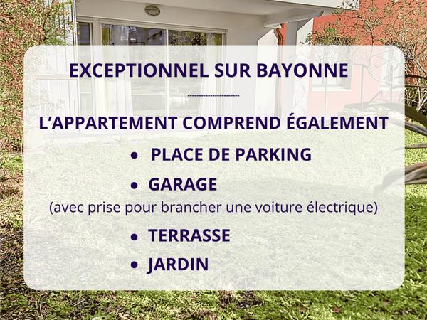 Bayonne (64100) Bayonne : appartement avec terrasse et garage en vente avec Christine RABOTTIN
