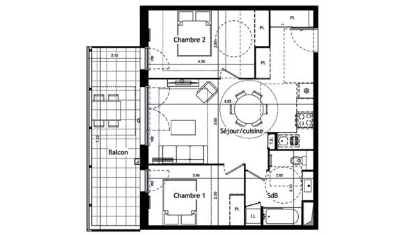Appartement à vendre 3 pièces 58 m² Valras-Plage