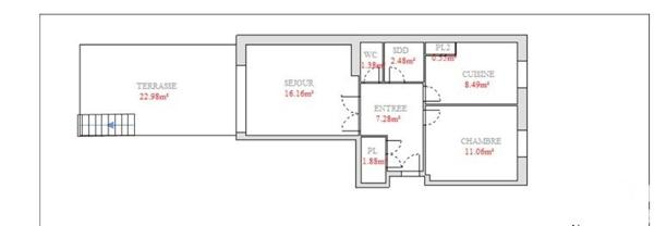 Appartement 2 pièces de 49 m² à Cassis (13260)