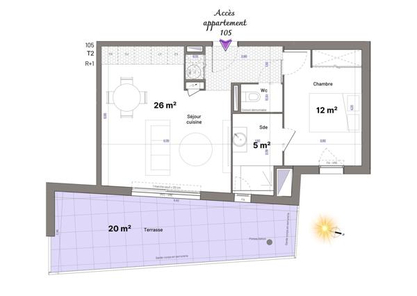 T2 clé en main dans résidence intimiste