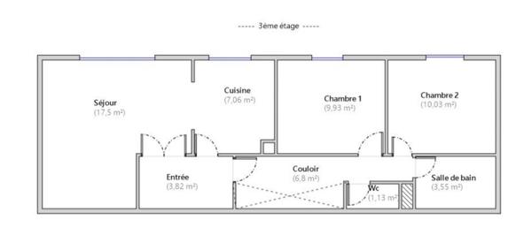Agréable 3 P en plein centre ville et au calme