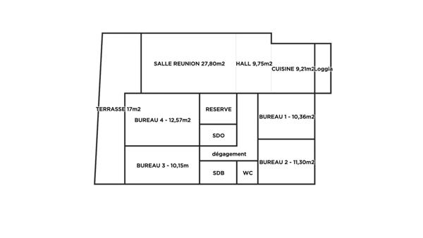 Bureau 5 pièces - 108 m² Exclusivité efficity