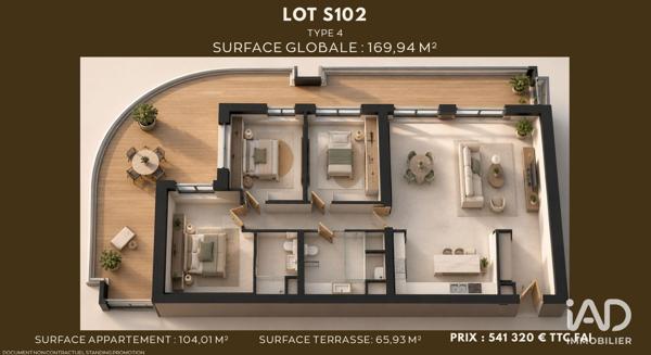 Appartement (neuf) à vendre 7 pièces 104 m² Saumur