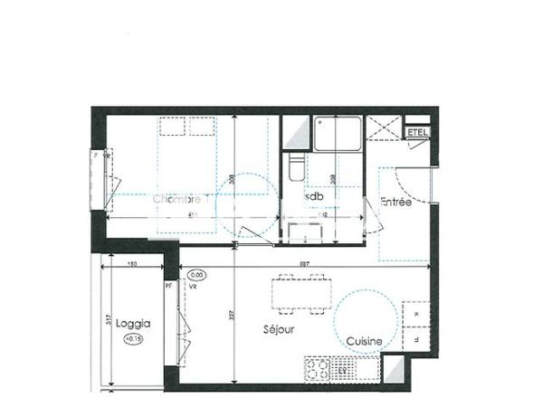 Location Appartement 2 pièces 40.7 m² - LES JARDINS D'ARC Amiens 80000