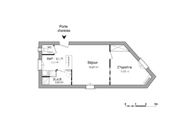 Location Appartement 2 pièces 35.85 m² - 29 AVENUE DE BOUFFLERS Nancy 54000