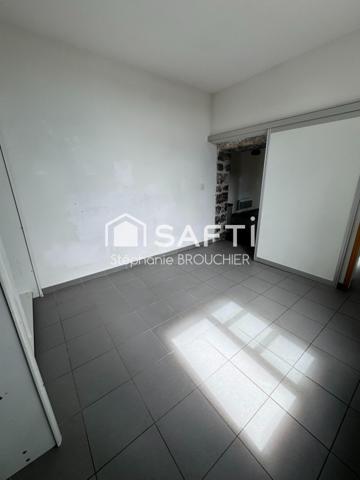 Appartement avec cave terrasse cour et local commercial