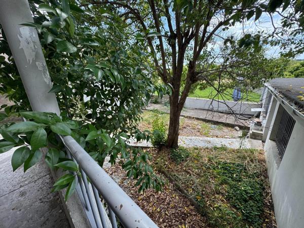 Appartement avec cave terrasse cour et local commercial
