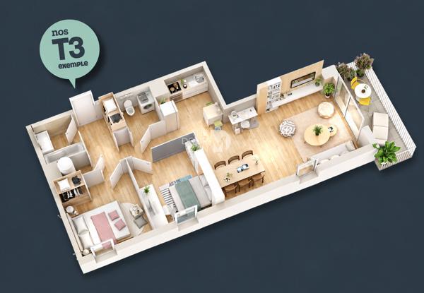 Appartement - À vendre - 47 m² - LES SORINIERES | The Door Man