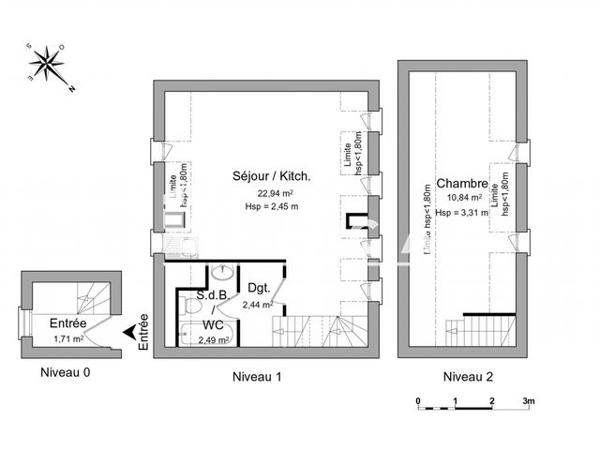 Location Appartement 2 pièces 40.4 m² - 14 QUAI DES PECHEURS Strasbourg 67000