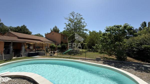 A VENDRE 83470 SAINT MAXIMIN LA SAINTE BAUME MAISON DE PLAIN PIED TYPE 4 DE 108M²  SUR 2450 M² DE JARDIN PISCINE GARAGE ET STUDIO INDEPENDANT