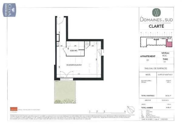 Appartement à louer 1 pièce 34.25m² Eaunes (31600)