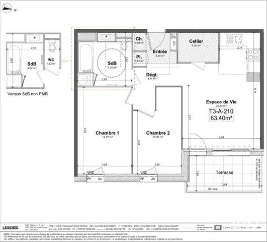 Appartement (neuf) à vendre 3 pièces 63 m² Thorigné-Fouillard