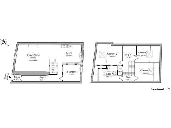 Location Maison 5 pièces 109.7 m² - 28 RUE DU GENERAL LECLERC Bouxieres Aux Chenes 54770