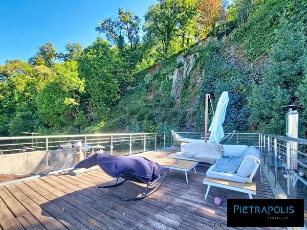T4 vue imprenable sur l'île Barbe - terrasse sur les toîts