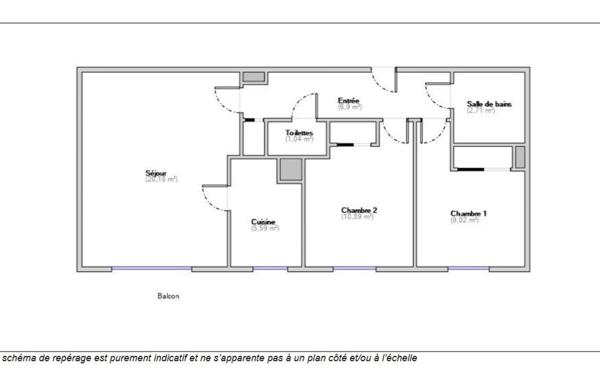 Appartement à vendre    3 pièces • 56,33 m2 Le Plessis-Trévise