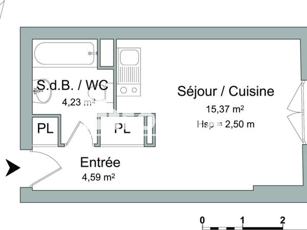 Location Studio 24.19 m² - 1 RUE MAURICE ROLLINAT Limoges 87000