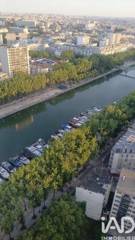Appartement à vendre 2 pièces 43,59 m² Paris 19