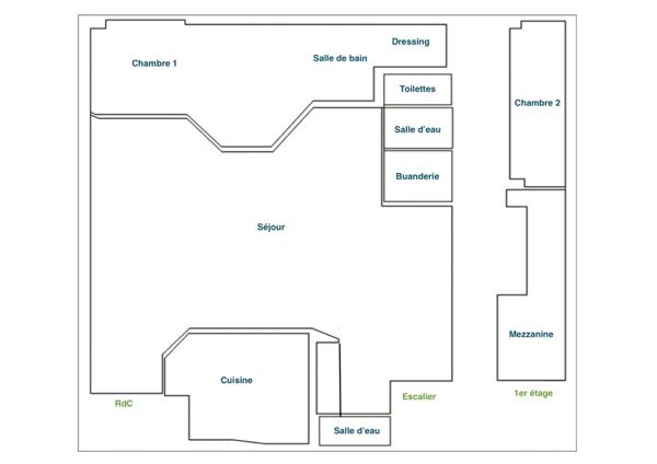 Paris XIème - Quartier Popincourt - Impasse privée - Appartement/Maison esprit loft 98m2