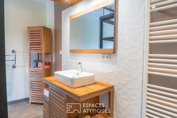 Longère avec 4 chambres et sa piscine