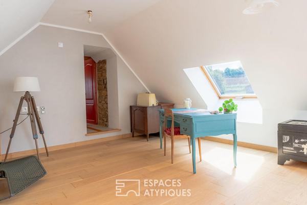 Longère avec 4 chambres et sa piscine