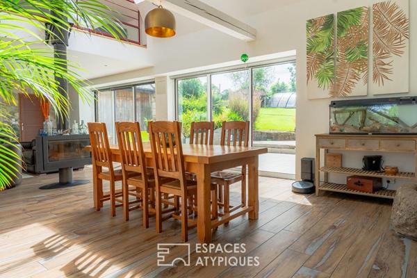 Longère avec 4 chambres et sa piscine