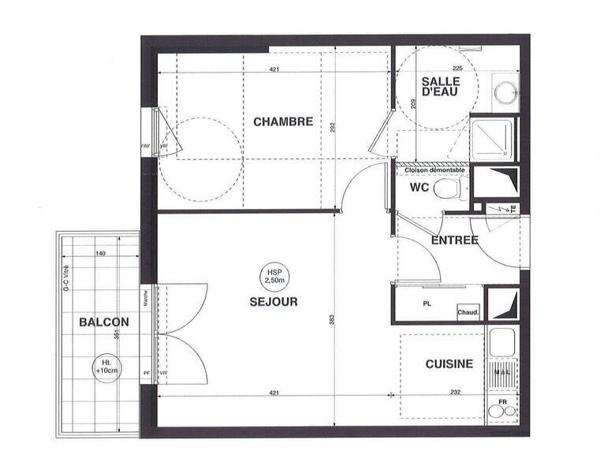 Appartement 2 pièces                                        - 44230 Saint-Sébastien-sur-Loire - Bords de loire Réf : 129674