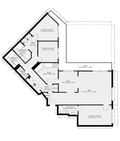 Appartement F5 à vendre  4 pièces - 130,73 m2 PARIS - 75006