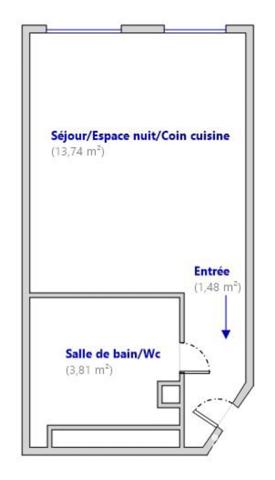 Studio à vendre 19 m² Paris 13