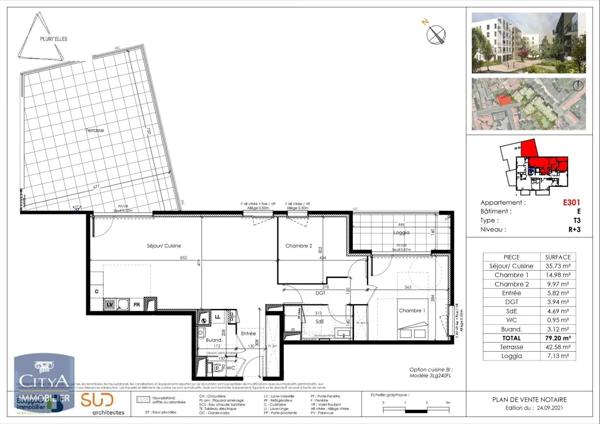 Appartement à louer 3 pièces 79.88m² Clermont-Ferrand (63000)