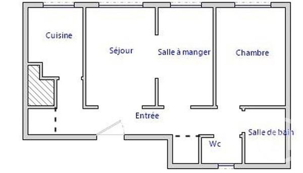 Appartement F3 à vendre  3 pièces - 61,08 m2 PARIS - 75019