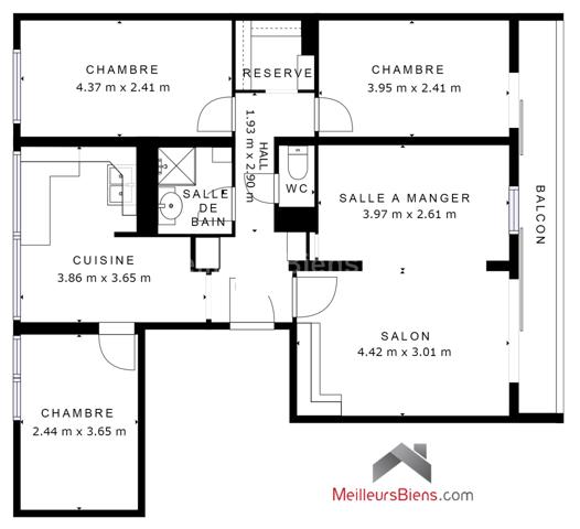 Appartement 5 pièces - 76 m2