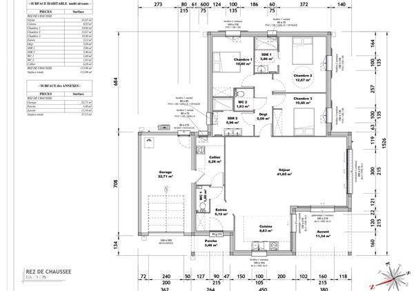 Maison
                                                                                                                                                                                                                                                                                                                        4 pièce(s)                                                                                                                                                                                                          3 chambre(s)                                                                                                                                                                                                          113.96  m²
