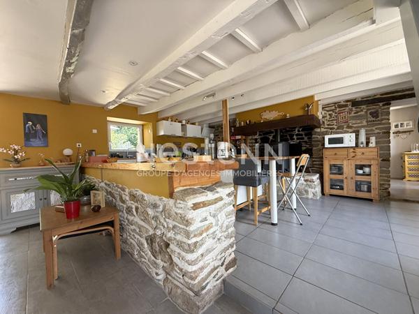 MOREAC - Charmante longère à vendre, 4 chambres, joli jardin de 1790 m² et ses dépendances