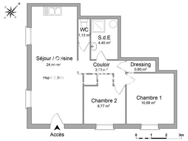 Location Appartement 3 pièces 54.51 m² - 9 AVENUE D'AUNIS Tonnay Charente 17430