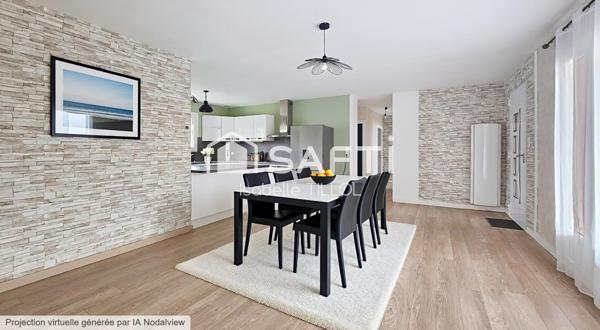 Maison 3ch avec jardin clos