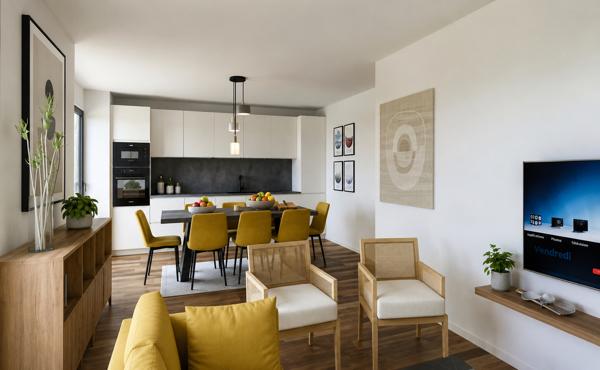 Appartement Concarneau 3 pièces 66,37 m2 avec terrasse et parking et vue mer