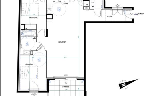 Appartement à vendre    3 pièces • 73,39 m2 Juan-les-Pins - Antibes