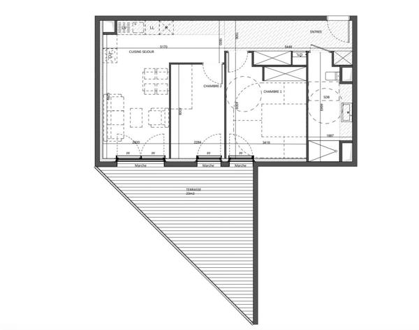 Appartement (neuf) à vendre 3 pièces 59 m² Montpellier