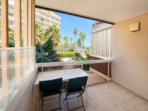 Canet en Roussillon, Plage Sud : Studio vendu meublé 21 m2 avec terrasse vue mer à vendre