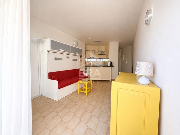 Canet en Roussillon, Plage Sud : Studio vendu meublé 21 m2 avec terrasse vue mer à vendre
