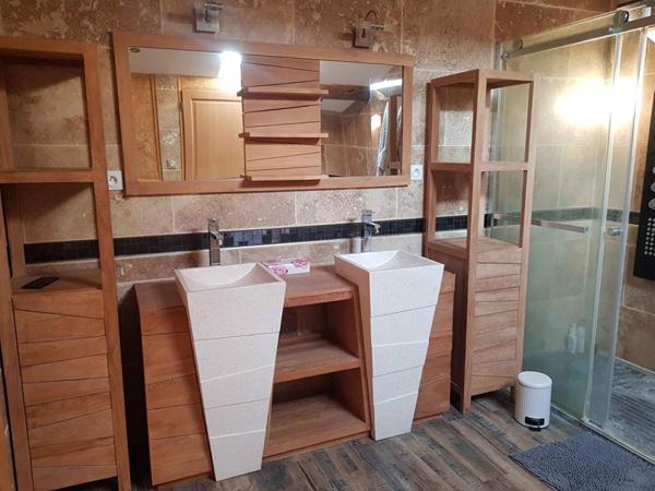 Maison de village rénovée en pierres avec bassin