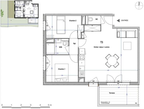 Antibes Proche Plage, appartement 3-pièces Jardin Privatif, Piscine