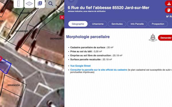 Stationnement à vendre    20 m2 Jard-sur-Mer