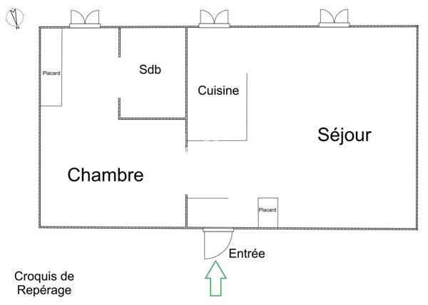 Appartement 2 pièces - 35 m²