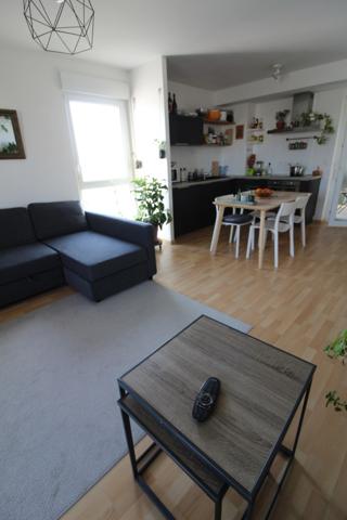 NANTES à l’extrême EST de l’île BEAULIEU et à proximité du PARC NATUREL, dans immeuble avec ASCENCEUR, Appartement T3 entièrement MEUBLE de 65.30m² avec LOGGIA, CAVE et BOX sécurisé pour un véhicule