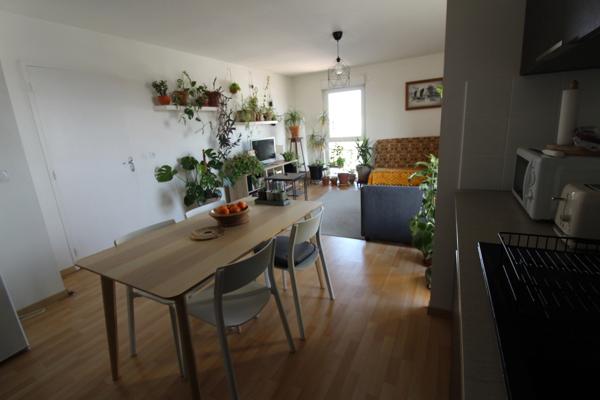 NANTES à l’extrême EST de l’île BEAULIEU et à proximité du PARC NATUREL, dans immeuble avec ASCENCEUR, Appartement T3 entièrement MEUBLE de 65.30m² avec LOGGIA, CAVE et BOX sécurisé pour un véhicule