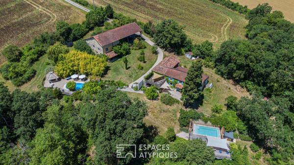 Maison gersoise de caractère avec gîtes et piscines