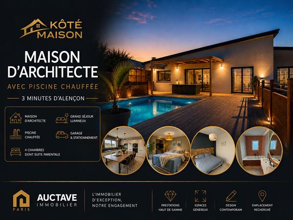 PAVILLON DE TRES BON STANDING DE PLAIN-PIED AVEC PISCINE A VENDRE 3 MINUTES D'ALENCON , Alencon PAVILLON DE TRES BON STANDING DE PLAIN-PIED AVEC PISCINE A VENDRE 3 MINUTES D'ALENCON , Alencon