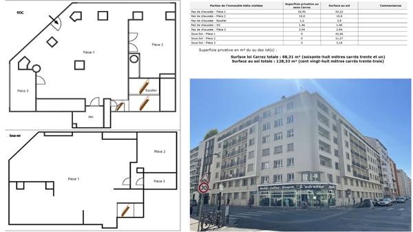 Local Commercial 3 pièces - 68 m²